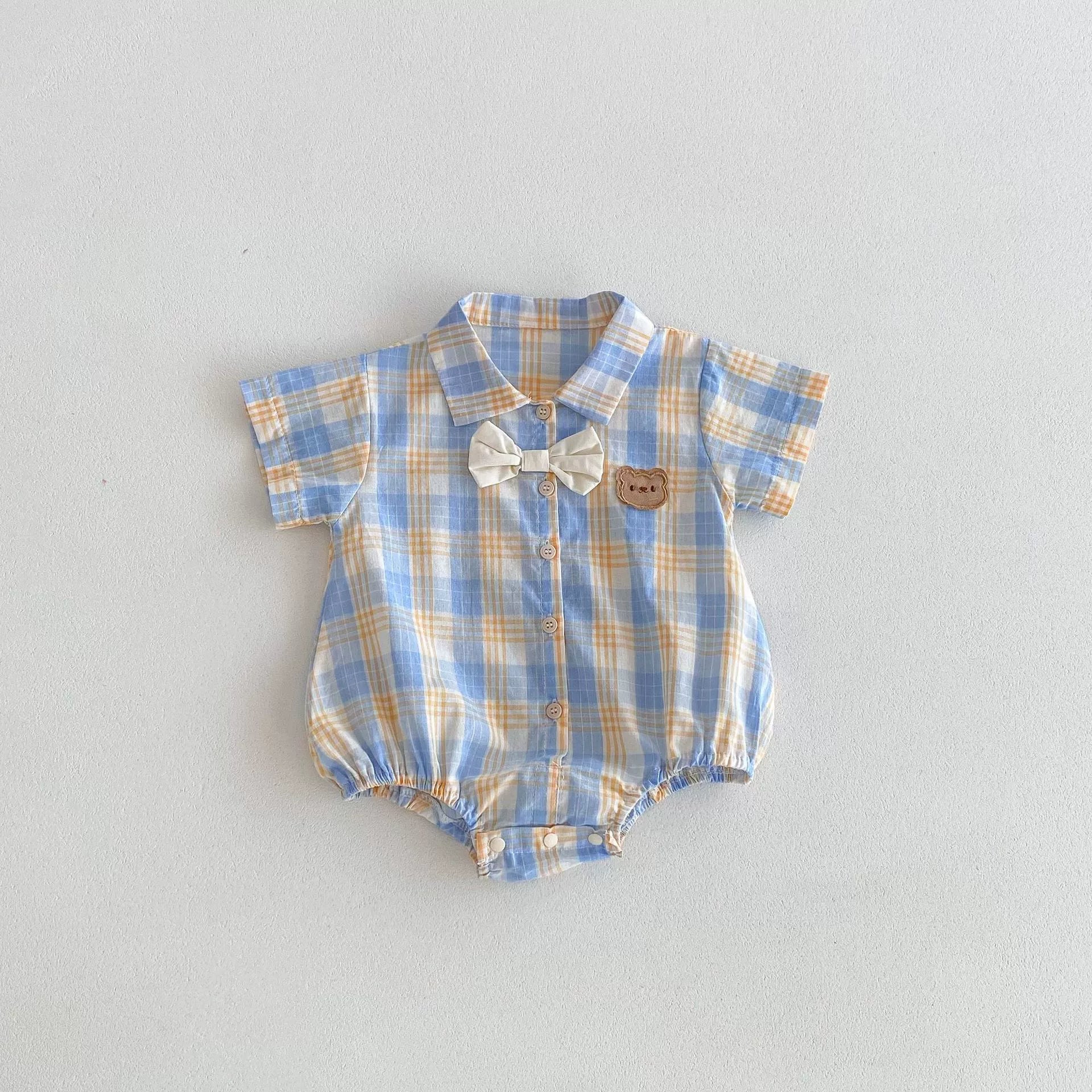 Body Infantil Xadrez Ursinho