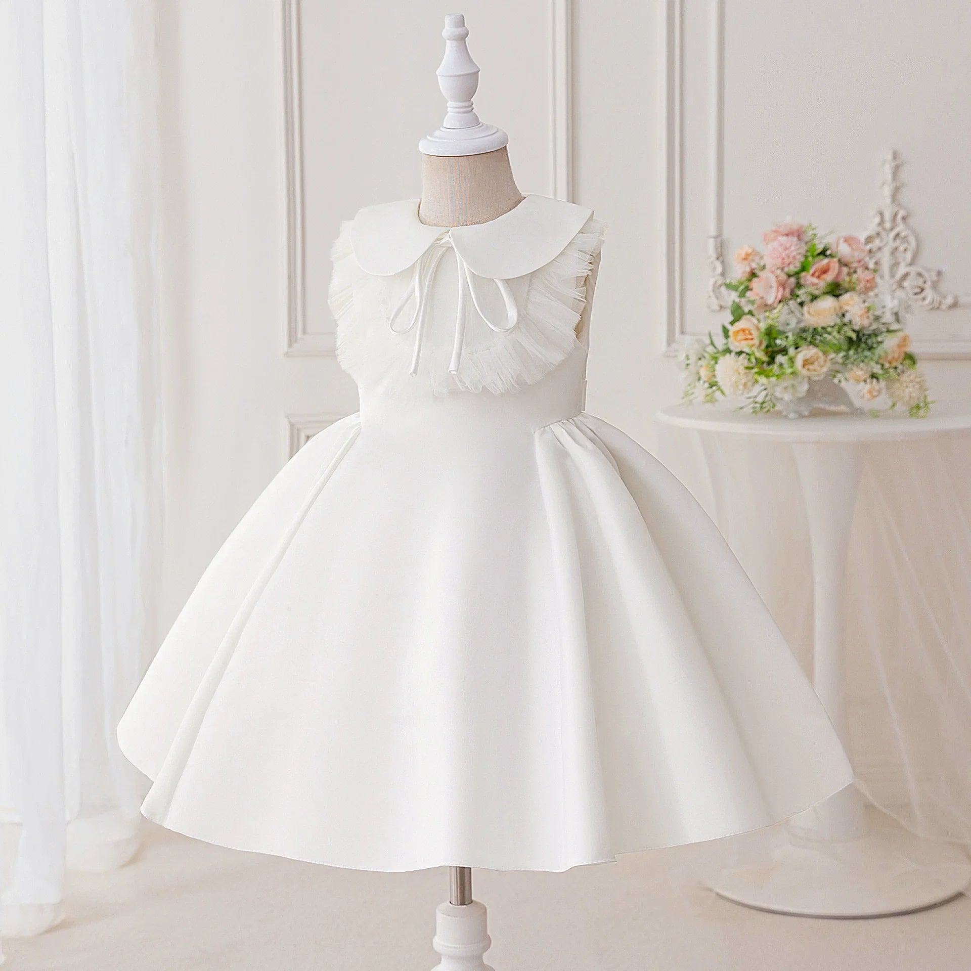 Vestido Infantil Branco Golinha