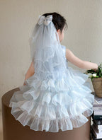 Vestido Infantil Tule Brilhante