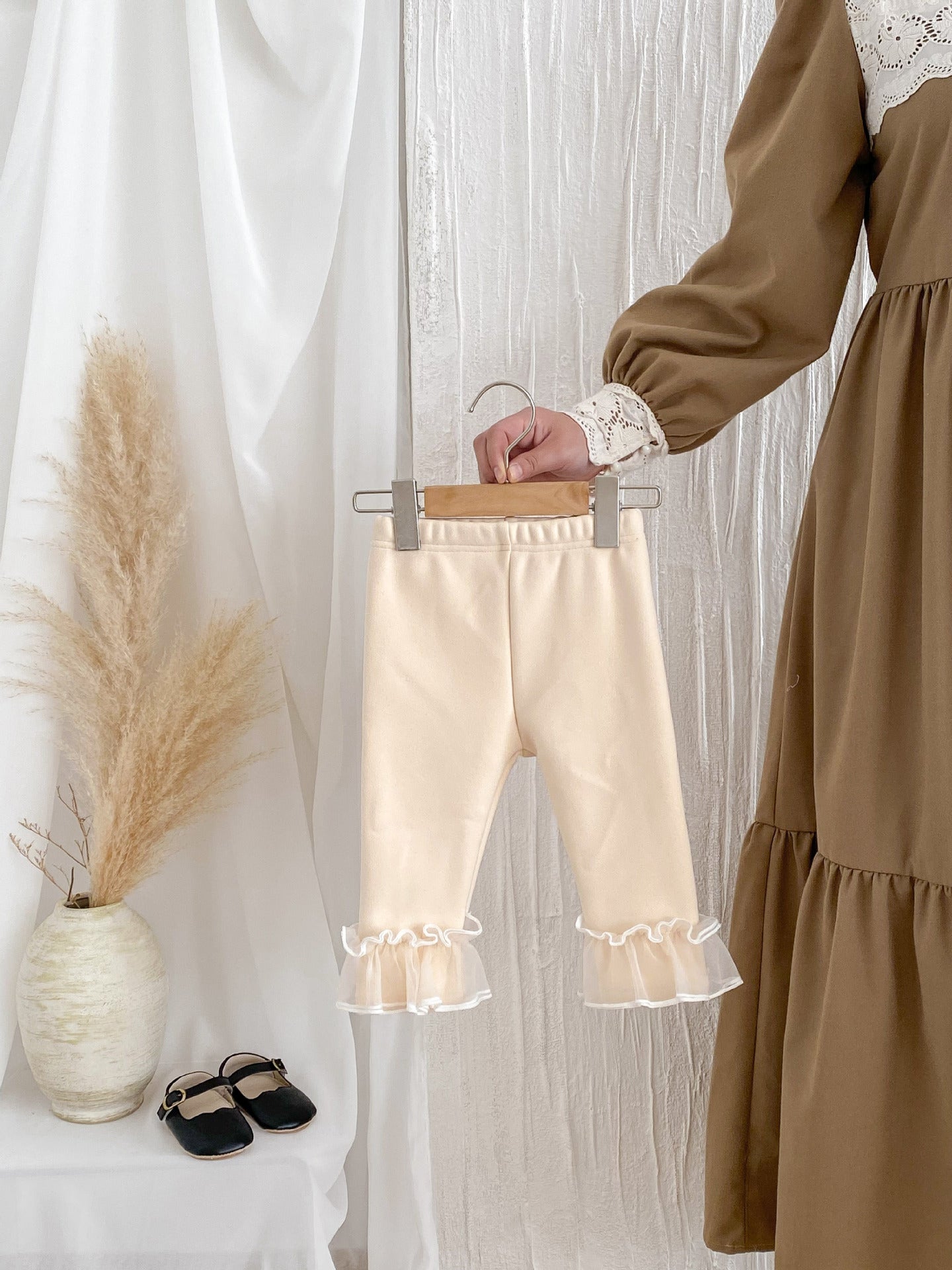 Calça Infantil Feminina Quentinha Barrinha de Tule