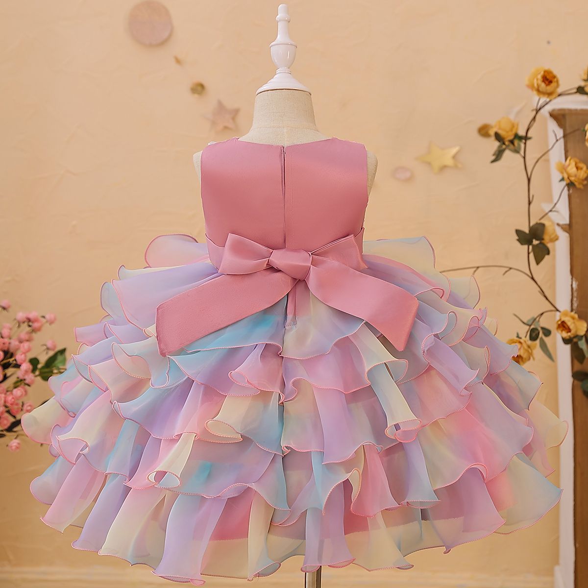 Vestido Infantil Camadas Colors