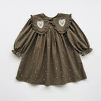 Vestido Infantil Gola Corações