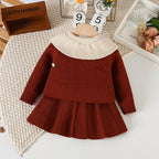Conjunto de Tricô Feminino Corações Golinha