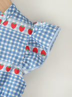 Body Infantil Feminino Azul Moranguinhos