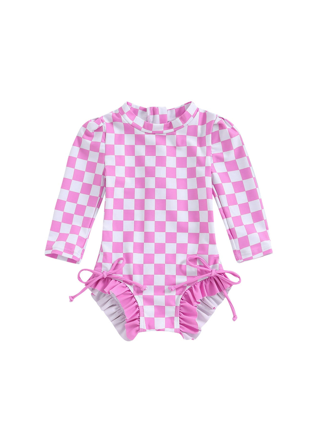 Maiô Infantil Xadrez Lacinhos