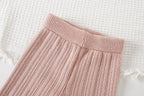 Conjunto Infantil Feminino Tricô Flores