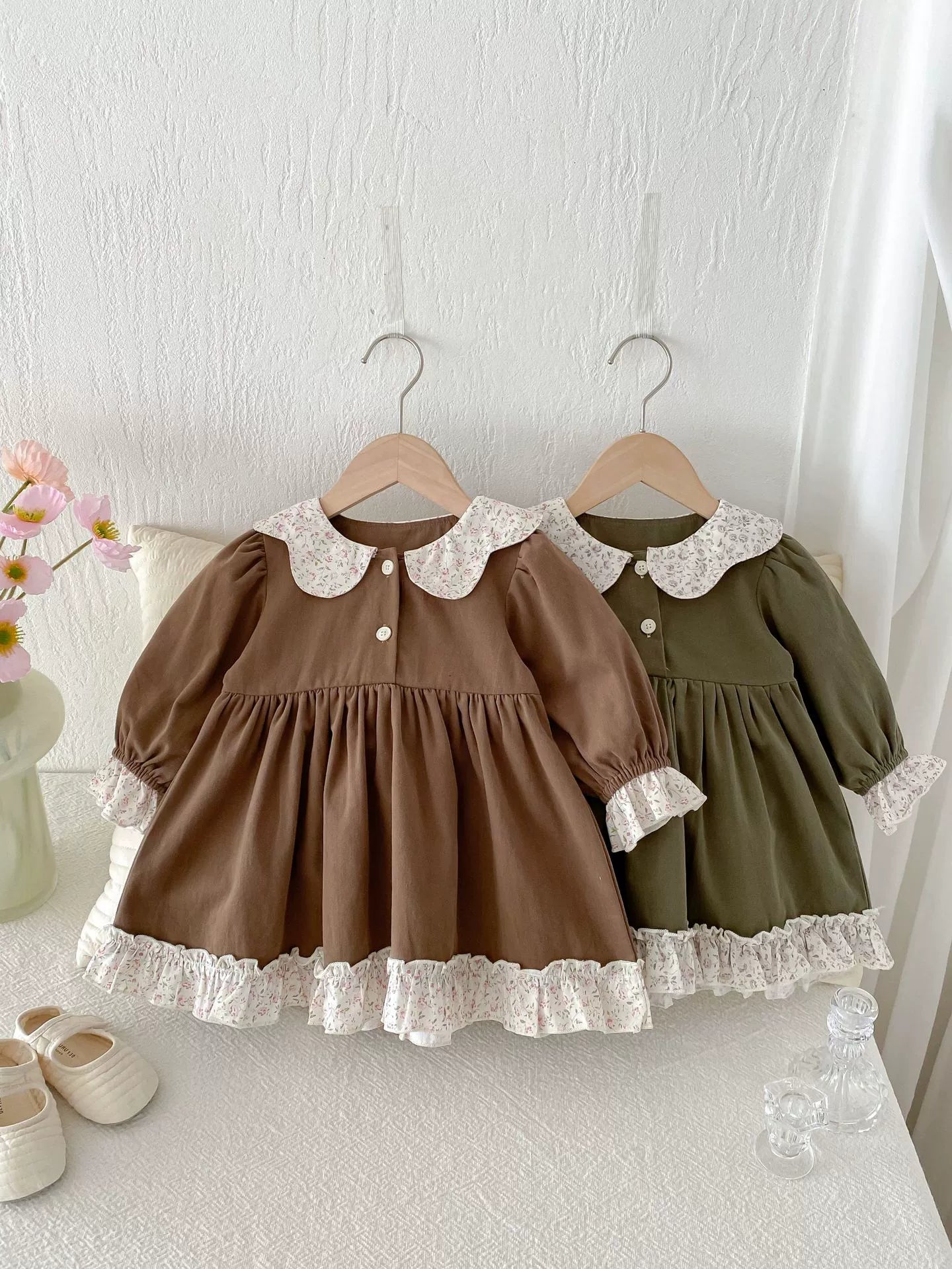 Vestido Infantil Barrados Florzinhas