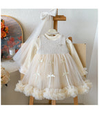 Vestido Infantil Lacinhos + Manga Longa