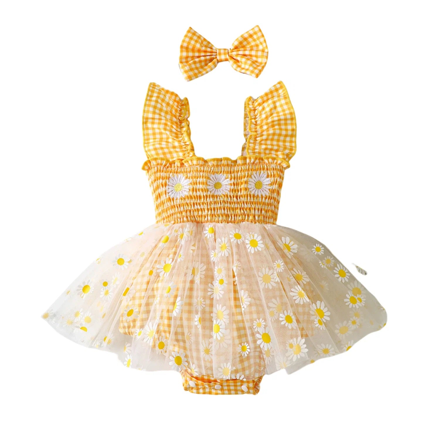 Body Infantil Verão Margaridas