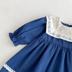 Vestido Infantil Bordado e Rendinha