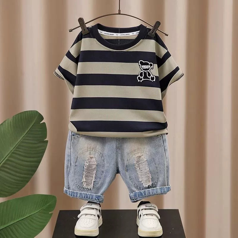 Conjunto Infantil Masculino Lístras e Jeans