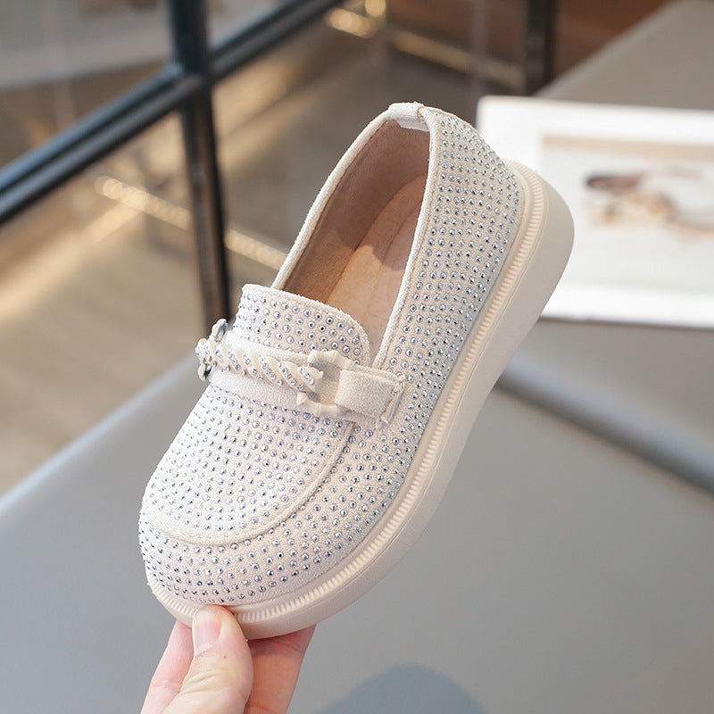 Sapato Infantil Feminino Strass Brilhante