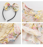 Body/ Vestido Infantil Floral Golinha