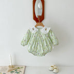 Body Infantil Verde Floral