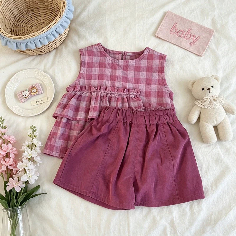 Conjunto Infantil Xadrez Verão