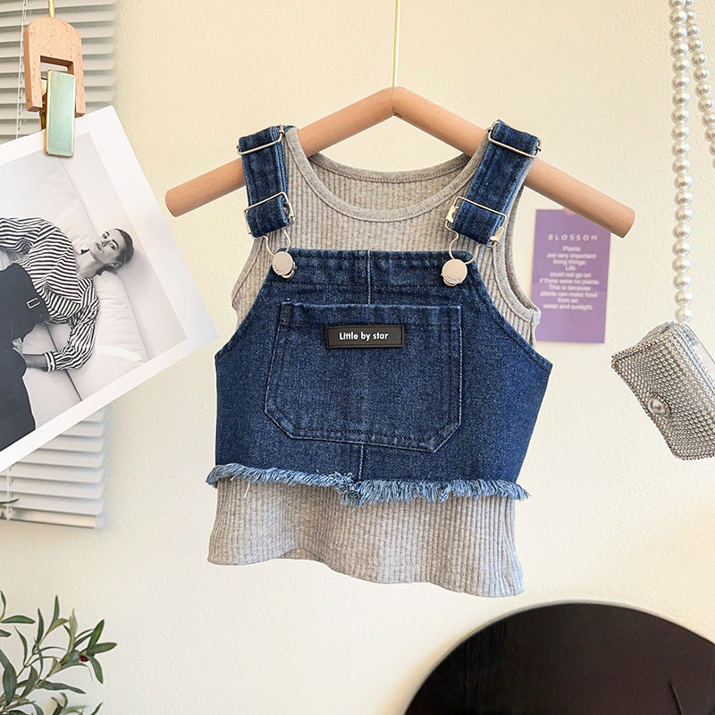 Conjunto Infantil Feminino 3 Peças e Jeans