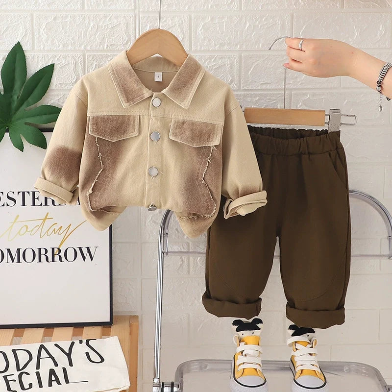 Conjunto Infantil Masculino Jaqueta Botões