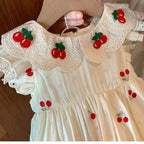 Vestido Infantil Renda Cerejnha
