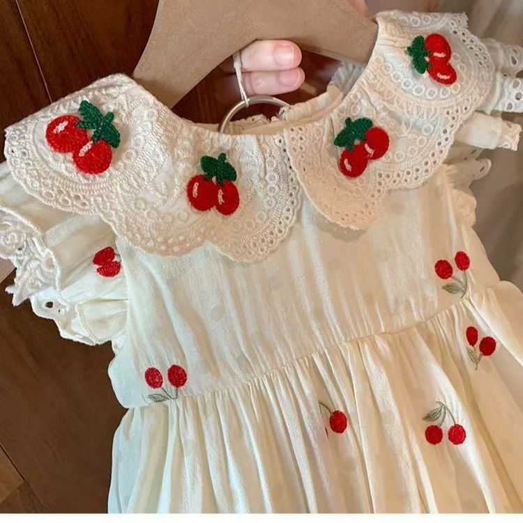 Vestido Infantil Renda Cerejnha