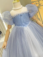 Vestido Infantil Azul de Princesa