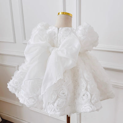 Vestido Infantil Branco Floral