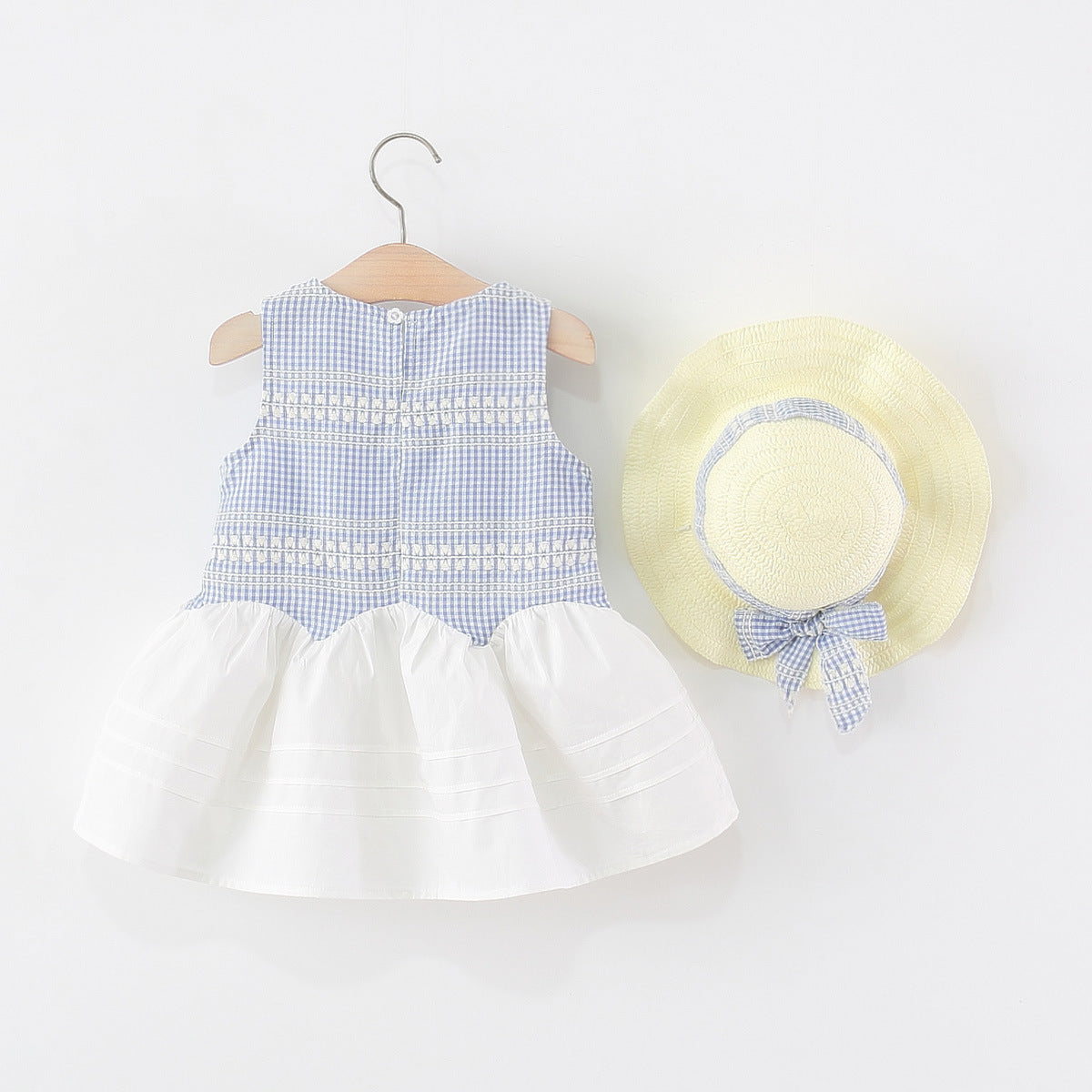 Vestido Infantil Azul Lacinhos