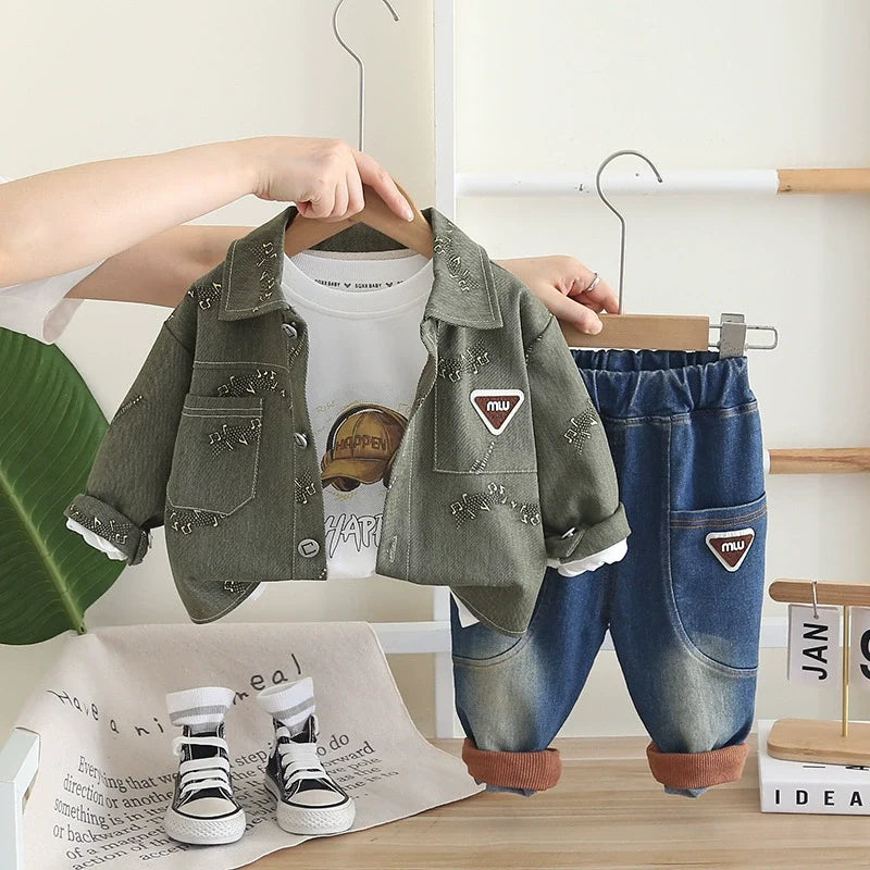 Conjunto Infantil Masculino 3 Peças Bolsos