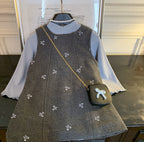 Conjunto de Inverno Azul Lacinhos