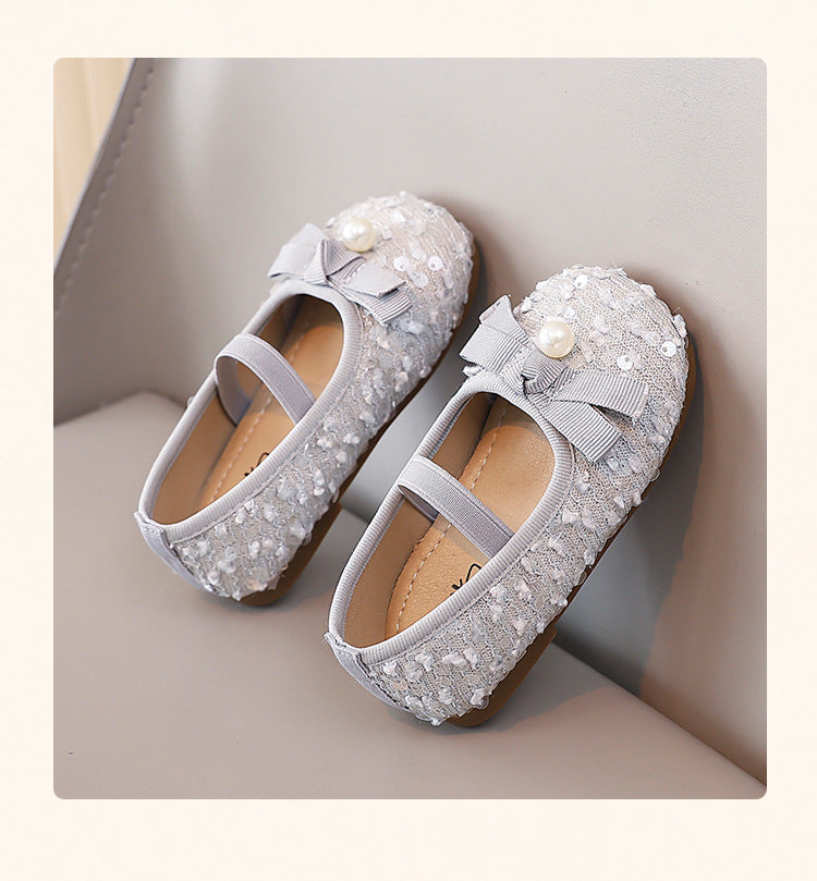 Sapato Infantil Brilhante Pérola