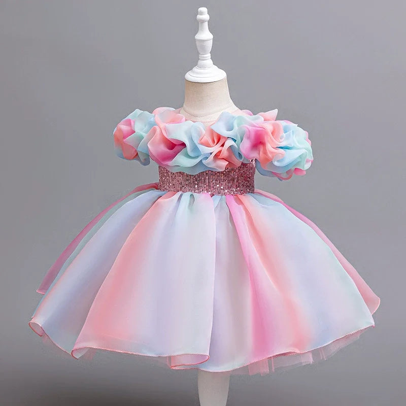 Vestido Infantil De Festa Colors Bufante