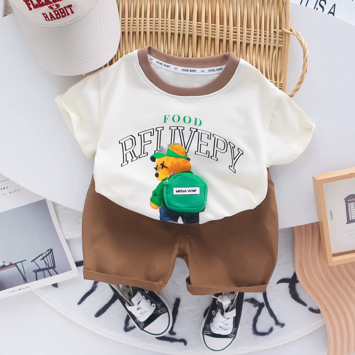 Conjunto Infantil Ursinho de Mochila