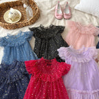 Vestido Infantil Tule com Estrelinhas