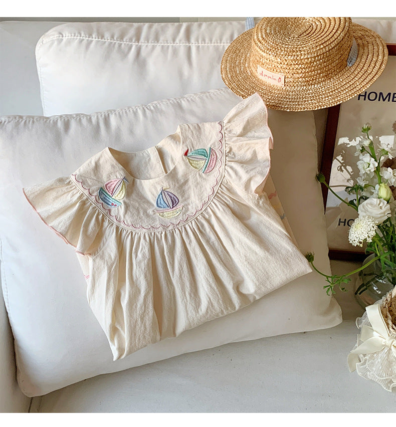 Vestido Infantil Verão Barquinhos
