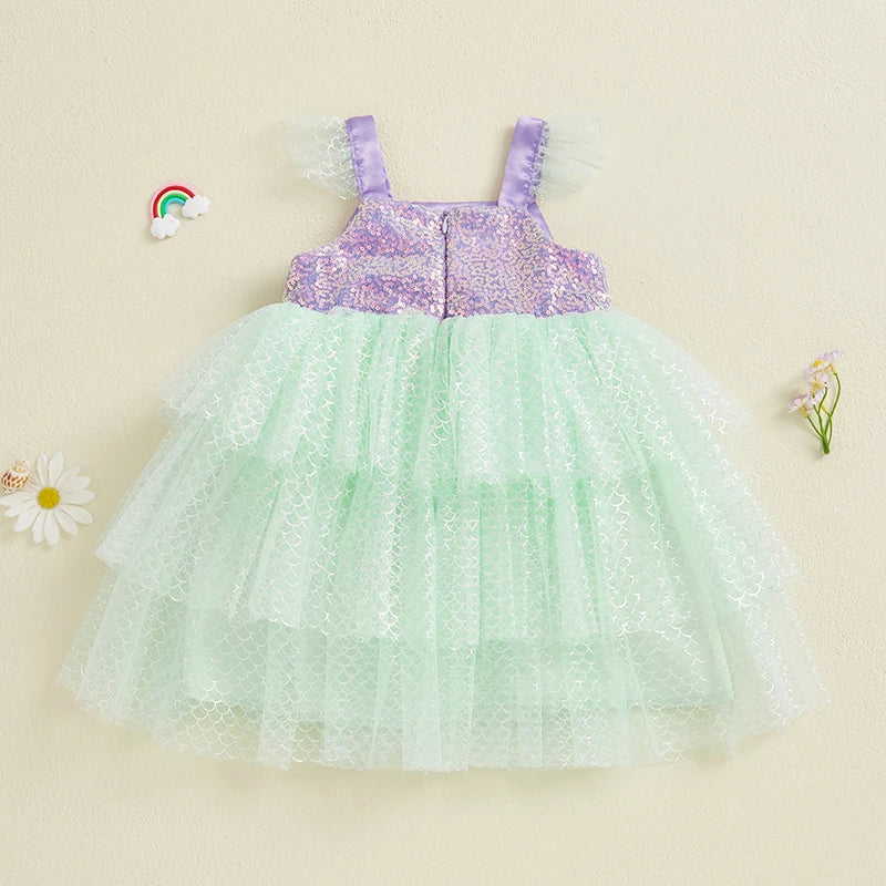 Vestido Infantil Sereia