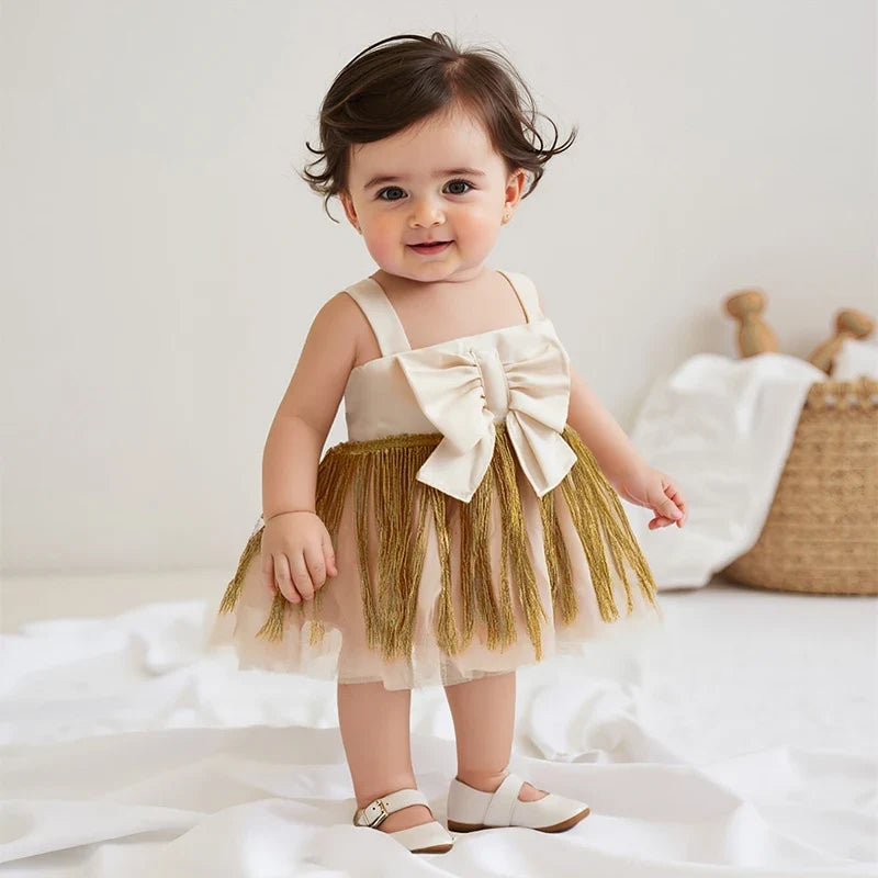 Body Infantil Feminino Laço Franjinha