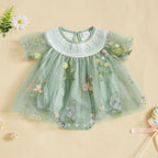 Body Infantil Feminino Tule Floral