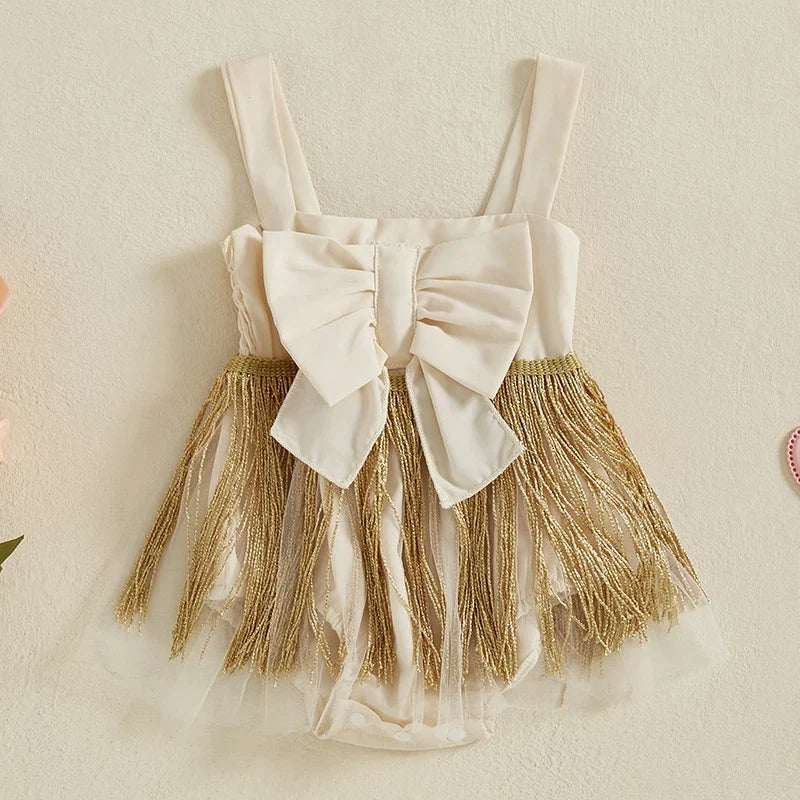 Body Infantil Feminino Laço Franjinha