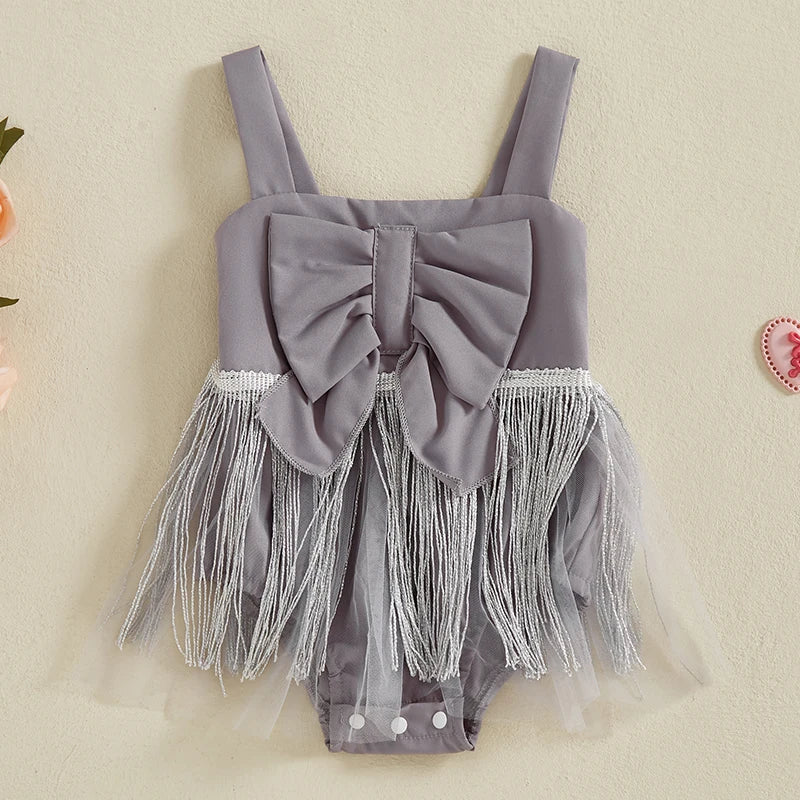 Body Infantil Feminino Laço Franjinha