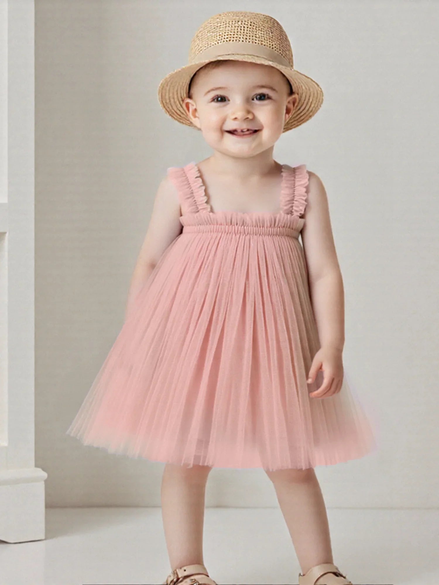 Vestido Infantil de Tule Lacinho