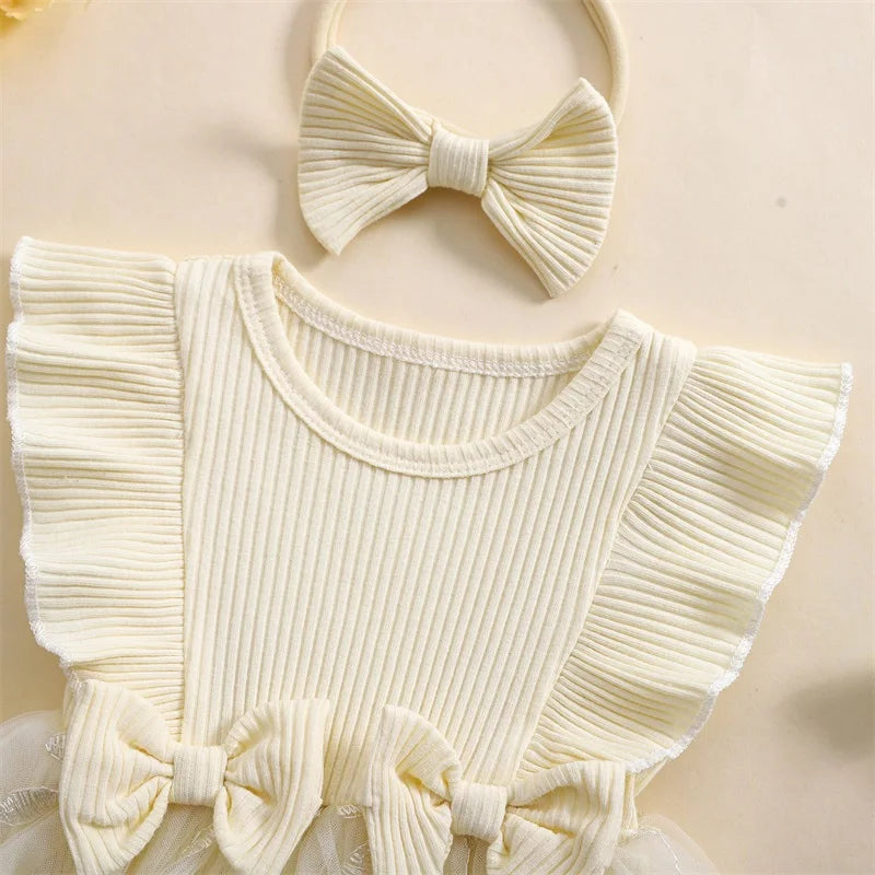 Body Infantil Feminino Lacinhos Tule Floral