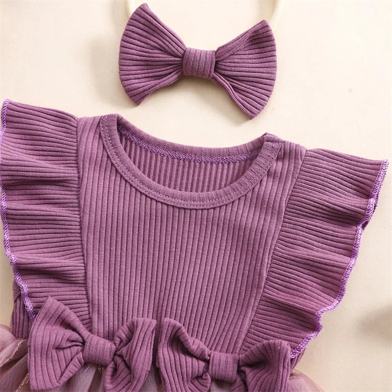 Body Infantil Feminino Lacinhos Tule Floral