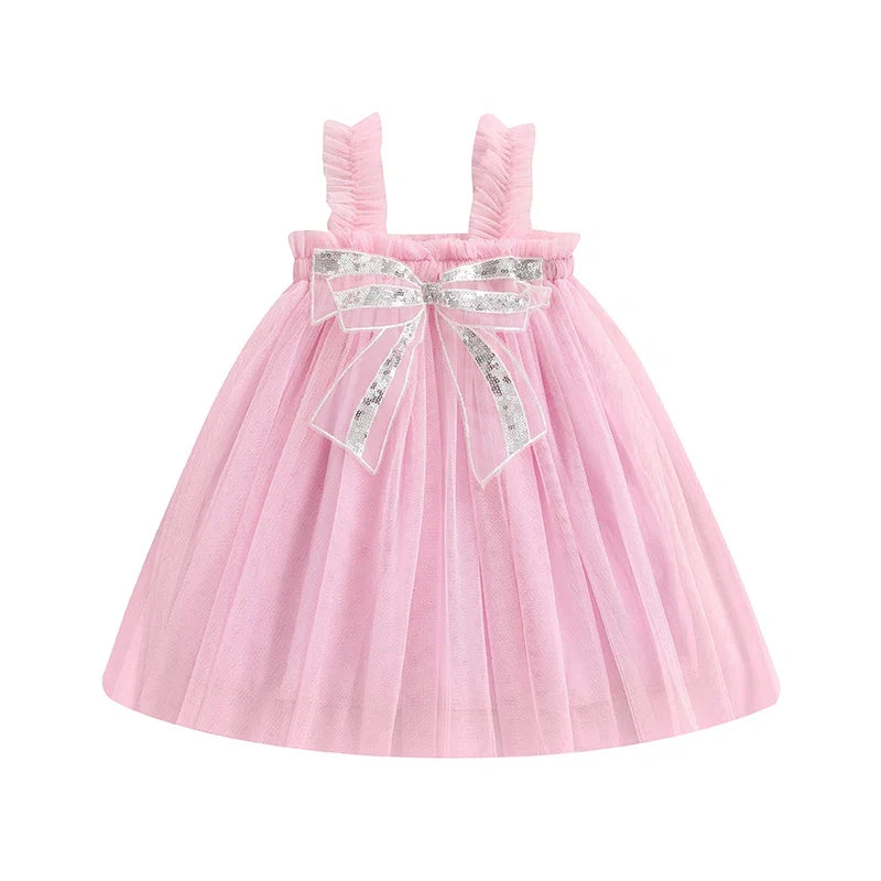 Vestido Infantil de Tule Lacinho