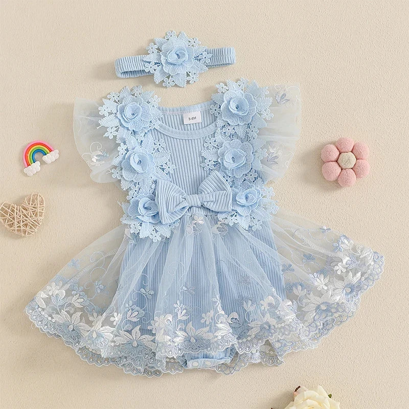 Body Infantil Feminino Bordado Flores