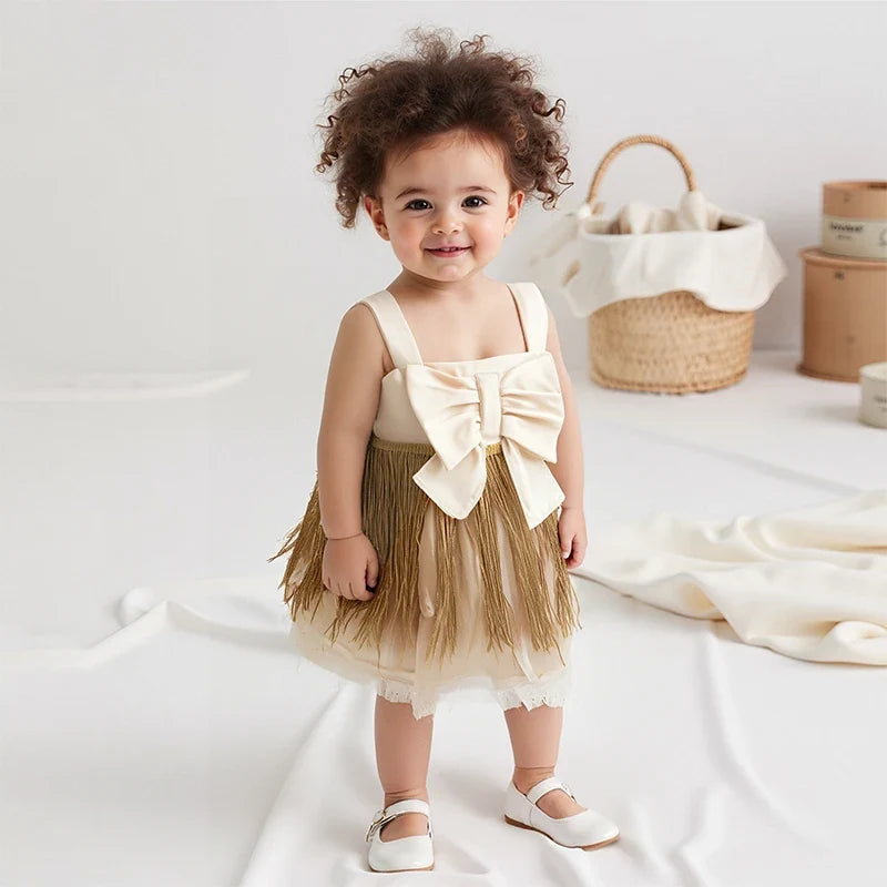 Body Infantil Feminino Laço Franjinha