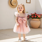 Vestido Infantil de Tule Lacinho