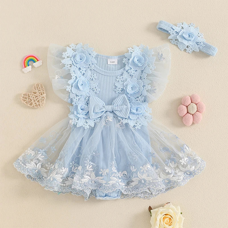 Body Infantil Feminino Bordado Flores