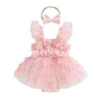 Body Infantil Feminino Rosa Floral