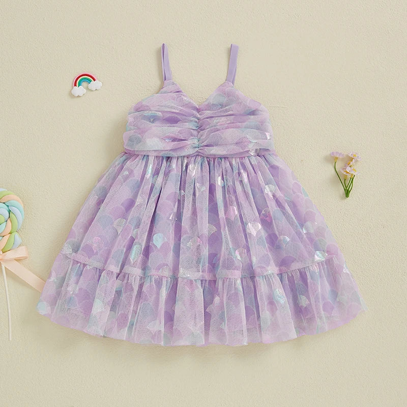Vestido Infantil Tulezinho Roxo