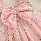 Vestido Infantil de Tule Lacinho
