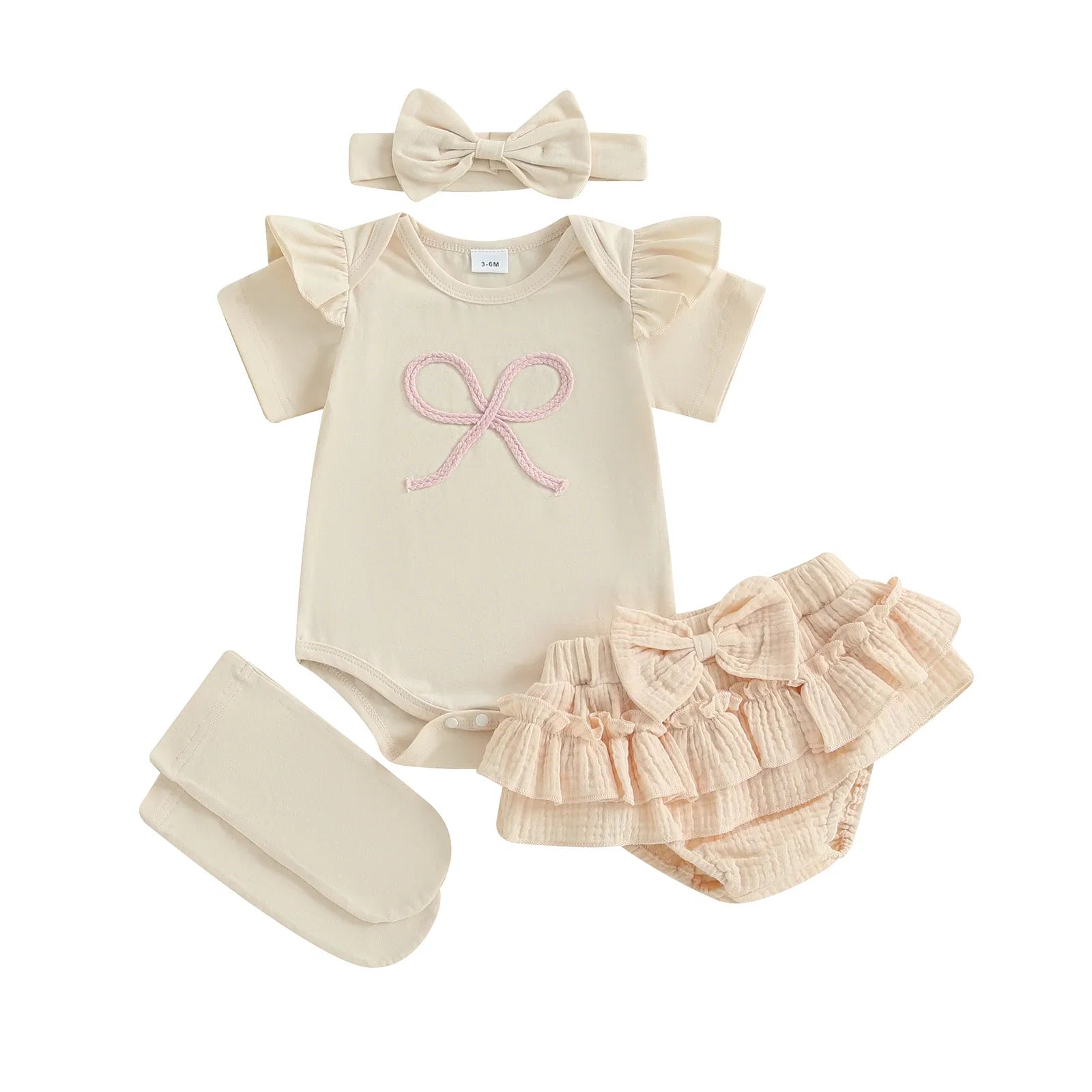 Conjunto Infantil Feminino Verão Lacinhos
